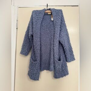 Elegant Blue Women's Cardigan Sweater